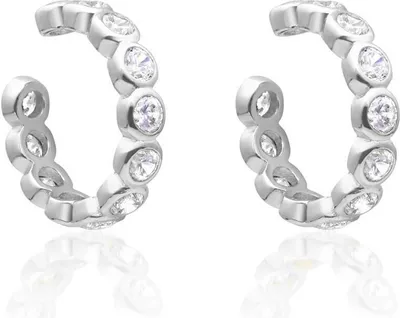 Produktbild von JEWLIX Damen Ohrklemmen aus 925er Silber mit Zirkonia