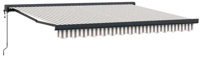 Obrázok produktu pre vidaXL Rozťahovacia markíza, svetlosivá a biela, 450 x 300 cm