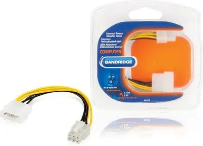 Produktbild von Bandridge BCL9730, Molex (4-pin), PCI-E (6-pin), Männlich, Männlich, Gerade, Gerade