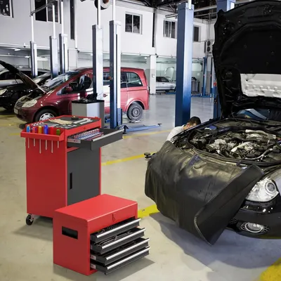 Produktbild von Werkzeugwagen - Werkstattwagen - Werkzeugwagen - Mobiler Werkzeugwagen - Werkbank auf Rädern