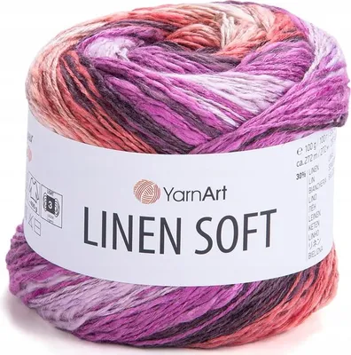 Produktbild von YarnArt Linen Soft Garn / 100g / 272m / Leinen, Viskose, Baumwolle / Sommermix 7413