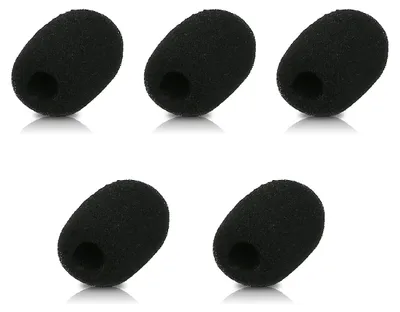Produktbild von kwmobile Mikrofon Windschutz kompatibel mit div. Mikrofonen - 5 x Schaumstoffbezug mit den Maßen 2,5x3x1 cm in Schwarz