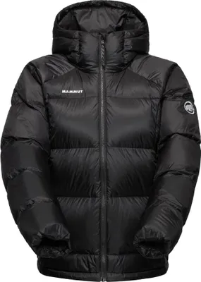 Schwarze Mammut Glacier Glow IN Hooded Jacke mit Kapuze und durchgehendem Reißverschluss