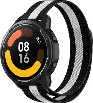 Produktbild von Strap-it Milanese Armband - Kompatibel mit Xiaomi Watch S1 Armband Ersatzarmband Edelstahl - Armband mit Magnetverschluss - Hochwertiges Material - für Smartwatch 22mm Armband Schwarz