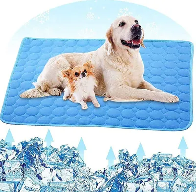 Produktbild von Hundekühlmatte Waschbar Rutschfeste Weiche Kühldecke für Haustiere Sommer
