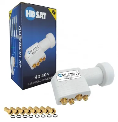 Productafbeelding van LNB Quad 4 uitgangen Full HD 4K met 8 F-stekkers