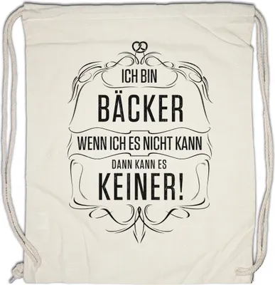 Produktbild von Urban Backwoods Ich Bin Bäcker, Turnbeutel, Farbe: Beige