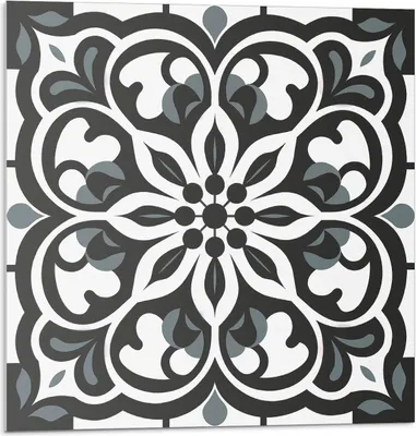 Produktbild von Blumenmuster Mit Ornamenten – Selbstklebende Fliesen – Wandverkleidung – Wandpaneel – PVC Fliesen – Vinylflisen – PCV Flisen – Selbstklebend – Wanddeko – 20 Stück 20 x 20 cm