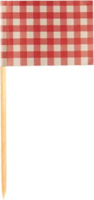 Produktbild von 200 Deko-Picker 8 cm rot "Vichy Karo"