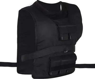 Produktbild von Gewichtsweste 20 kg verstellbare Trainingsweste für Krafttraining und Fitness, Oxford Material, Schwarz 36 x 52 cm