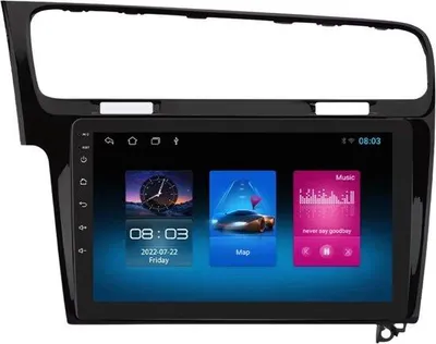 Produktbild von Autoradio mit Bluetooth und CarPlay für VW Golf 7 (2013–2017) – Kompatibel mit Apple und Android – Stereoanlage – Navigationssystem – 1 GB RAM, 16 GB Speicher