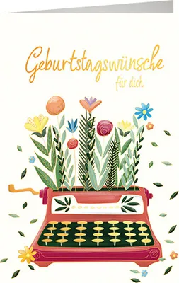 Produktbild von Geburtstag - Glückwunschkarte im Format 11,5 x 17 cm mit Umschlag