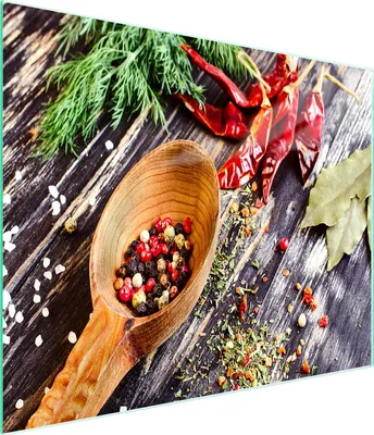 Obrázek produktu pro Skleněné prkénko na krájení 52x30 Koření