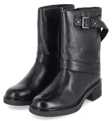 Image de Bottes pour femmes Kaerlek, en cuir lisse, couleur noire, taille 38
