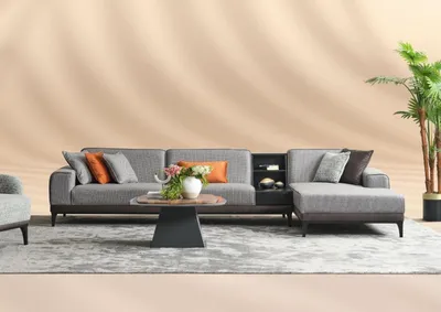 Image de Canapé D’Angle En Forme De L Grand De Salon
