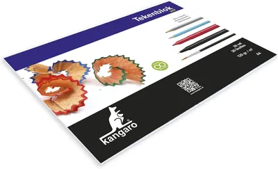 Produktbild von Zeichenblock Kangaro, 210x297 mm, 120 g/m², 20 Blatt, Zeichenpapier