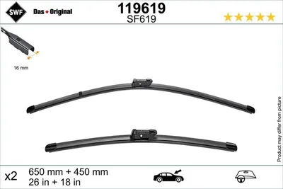 Image de SWF Balai d'essuie-glace DAS ORIGINAL SET Avant 119619