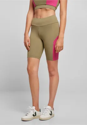 Immagine prodotto di Urban Classics TB5021 | Pantaloncini da ciclismo da donna - Colore: kaki/viola - Taglia: XS