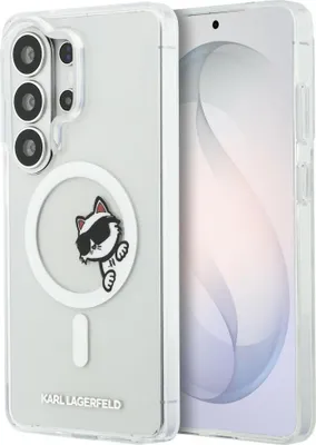 Image de Étui KARL LAGERFELD adapté au SAMSUNG S26 Ultra KLHMS26L6HCPSCT (Magnetic IML Peekaboo Choupette) transparent