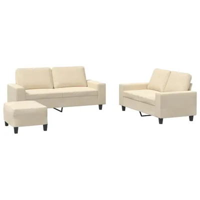 Produktbild von 3-tlg. Sofagarnitur Creme Stoff