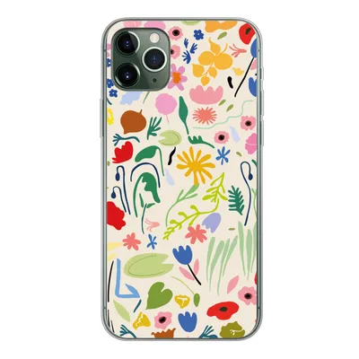 Produktbild von MuchoWow® Handyhülle Schutzhülle Hülle für iPhone 11 Pro Max Blumen - Muster - Pflanzen Silikon Softcase Handy Hülle - Schutz