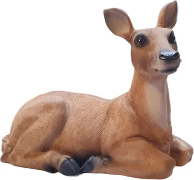 Produktbild von Figur Reh liegend, klein Polyresin 18 x 12 x 23 cm braun