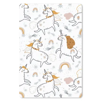 Produktbild von MuchoWow® Mauspad Mousepad Muster - Einhorn - Regenbogen 40x60 cm - Mousepads - Maus Mat - Pad - Mausunterlage - Schreibtisch Accesoire