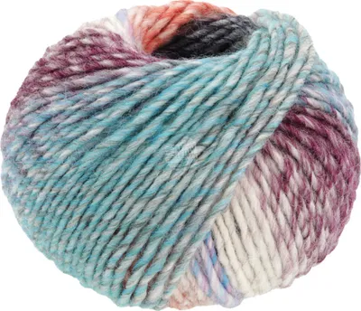 Produktbild von Lana Grossa COLORS FOR YOU, Farbe:145 - Hell-/Dunkelgrau/Terrakotta/Veilchenblau/Rohweiß/ Brombeer