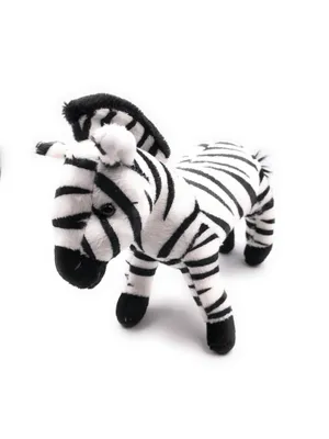Produktbild von Onwomania Plüschtier Kuscheltier Stoff Tier Zebra Pferd gestreift 24 cm