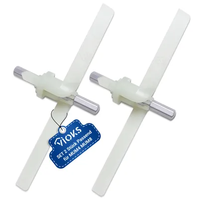Produktbild von Durchlaufschnitzlerflügel Set 2 Stück passend wie Bosch 00091027 Mitnehmerflügel für Küchenmaschine