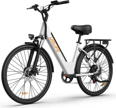 Produktbild von Elektrisches Bike URLIFE E26- 250W Motor 48V10.4Ah Akku 26 Zoll Reifen Scheibenbremsen - Weiß