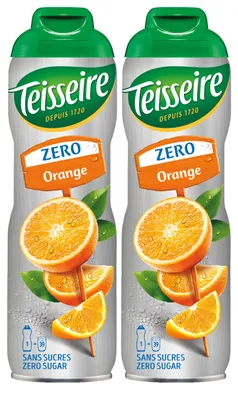 Produktbild von Teisseire Sirup Zero Orange 600ml für Cocktails (2er Pack)