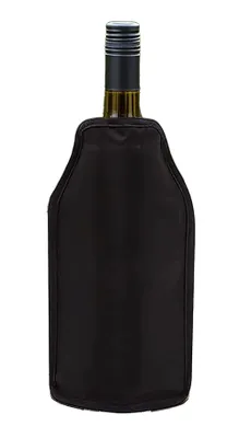Produktbild von GEL FLASCHENKÜHLER Schwarz Kühlmanschette Weinkühler Getränkekühler Pads Bier Wein Sekt 39