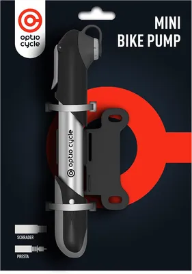 Productafbeelding van Mini-fietspomp, 120 PSI / 8,3 bar, compact, geschikt voor Presta- en Schraderventielen