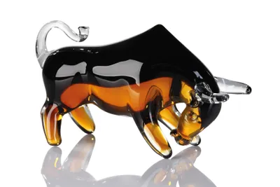 Zdjęcie produktu dla Casablanca Glasart, Figur, Stier, Glas, braun, schwarz, , L. 7 cm, B. 21 cm, H. 12 cm 77406
