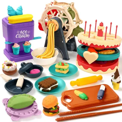 Immagine prodotto di Set di accessori per la pasta modellabile, ideale per bambini, con 24 colori