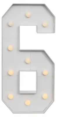 Image de 100cm numéro lumineux-6 anniversaire décoration de fête 2000-3000K