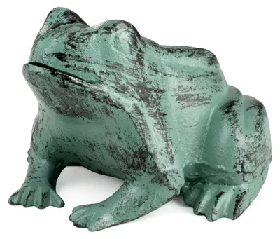 Produktbild von Gartenfigur Frosch aus Gußeisen für Teichdekoration
