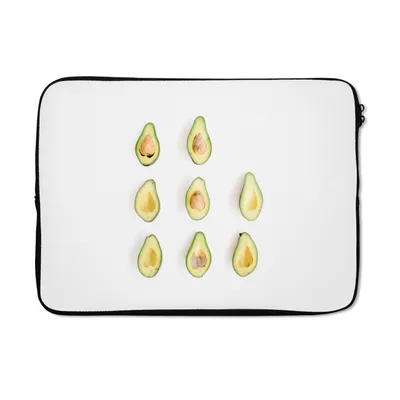 Produktbild von MuchoWow® Laptop Hülle 13 Zoll Avocado - Grün - Tropisch Laptoptasche - Laptophülle - Sleeve - Rundumschutz