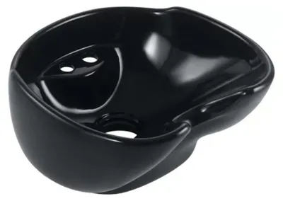 Image de Cuvette en céramique professionnelle noire pour bac de lavage de coiffure