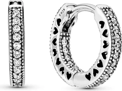 Produktbild von PANDORA Creolen "Unendliche Herzen Kreolen" Silber Zirkonia 296317CZ