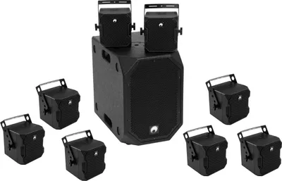 Produktbild von OMNITRONIC Set BOB-10A sw + 8x BOB-4 sw