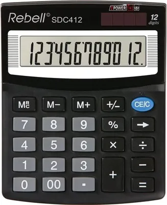Immagine prodotto di Calcolatrice da tavolo Rebell SDC412, display ribaltabile