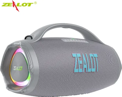 Produktbild von ZEALOT S98 BT-Lautsprecher, kabelloser Stereo-Lautsprecher 150W,bunten Lichtern, tragbarer wasserdichter Lautsprecher Mobiler Lautsprecher für Draußen