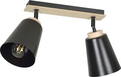 Immagine prodotto di LAMPADA DA SOFFITTO Emibig 2xE27 60W ATLAS 2 NERA 725/2