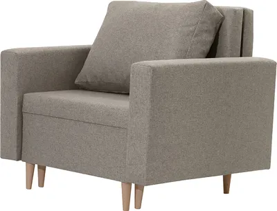 Produktbild von KomfortWelt24 Schlafsessel mit Bettfunktion und praktischem Bettkasten - Sessel mit weichen Kissen KEN Beige
