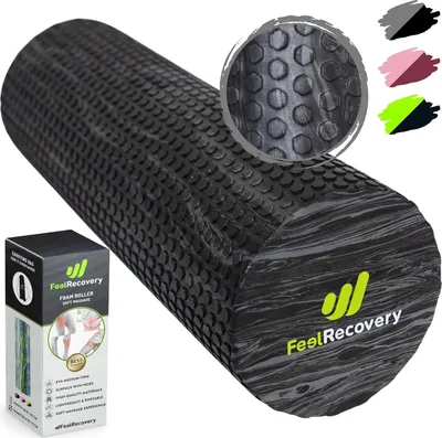 Productafbeelding van Famanu foam roller, medium-zacht (45x15 cm) - zwart