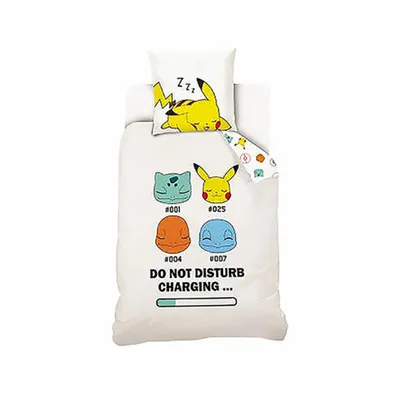 Produktbild von Nintendo Merchandising Pokémon Premium Bettbezug 90 Cm Weiß Weiß One Size