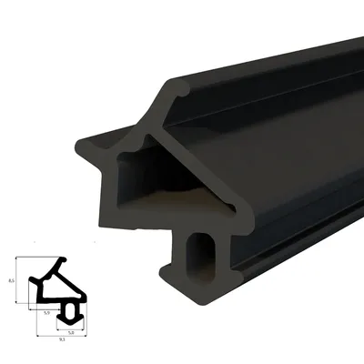 Produktbild von DQ-PP Fensterdichtung Gummidichtung Dichtung Fenster Länge: 100cm ; UOS-1530