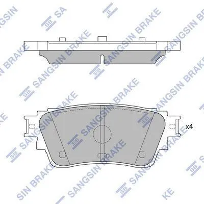 Produktbild von Hi-Q Bremsbeläge Satz Hinten Bremsklötze SP4338